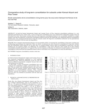 Más sobre Estudio Comparativo de la Consolidación a Largo Plazo de Subsuelo bajo el Aeropuerto de Kansai y la Torre de Pisa
