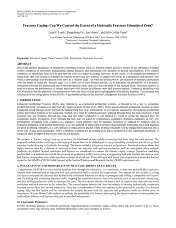 Más sobre Encajonamiento de Fracturas: ¿Podemos Controlar la Extensión de una Zona Estimulada por Fractura Hidráulica?
