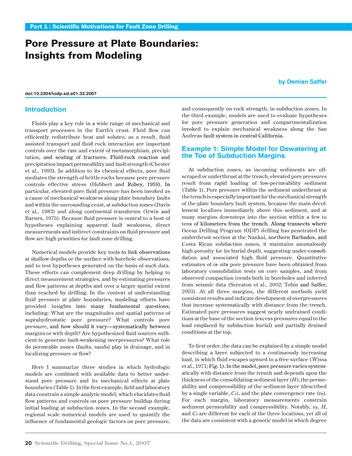 Más sobre Presión de Poros en los Límites de Placas.